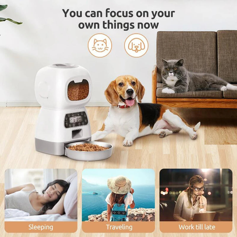 DOSADOR PROGRAMÁVEL DE RAÇÃO PARA CÃES E GATOS SMART FEEDER.