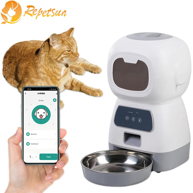 DOSADOR PROGRAMÁVEL DE RAÇÃO PARA CÃES E GATOS SMART FEEDER.